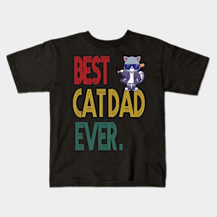 best cat dad ever Kids T-Shirt